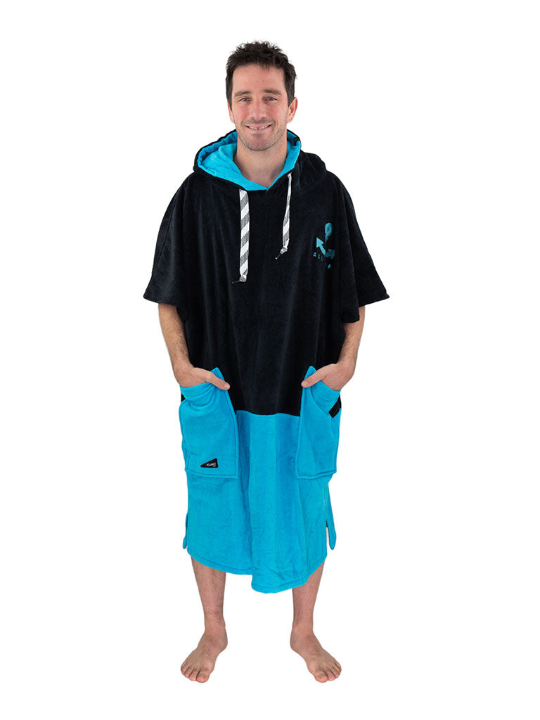 ALL IN - Poncho Black/ turquoise
