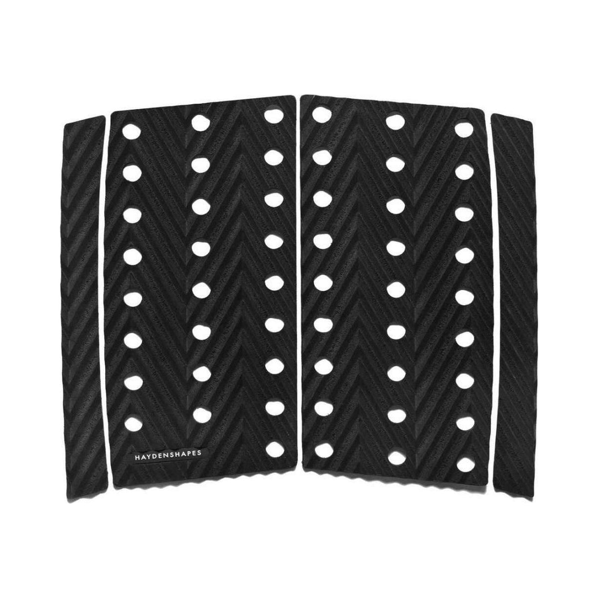 HAYDENSHAPES – Traction Pad 4 Piece Front Deck Black, foto originale su sfondo bianco