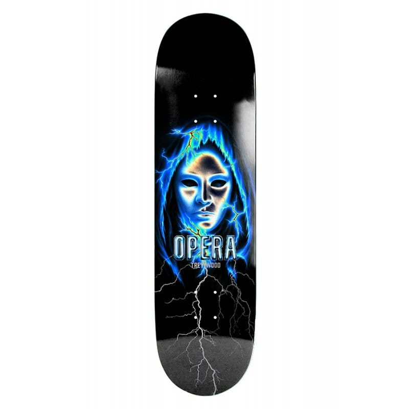 OPERA – Ex7 Pro Trey Wood Lightning Black/Silver Tavola Skateboard Deck 8.25"