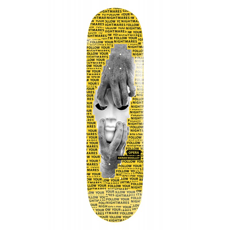 OPERA – Ex7 Pro Woolley Nightmare Yellow Tavola Skateboard Deck 8.5"