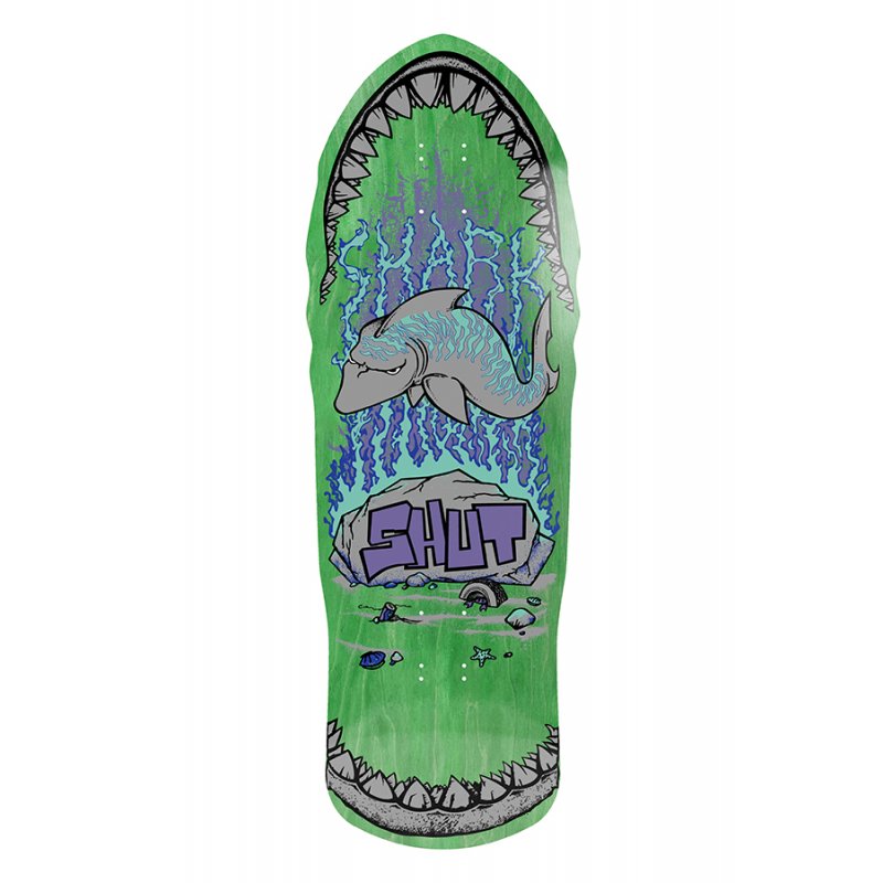 SHUT – Ex7 Shut 86 Shark (Green) Red Tavola Skateboard Deck