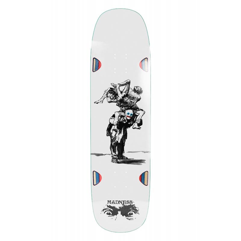 MADNESS – R7 Long Haul White Tavola Skateboard Deck 8.75"
