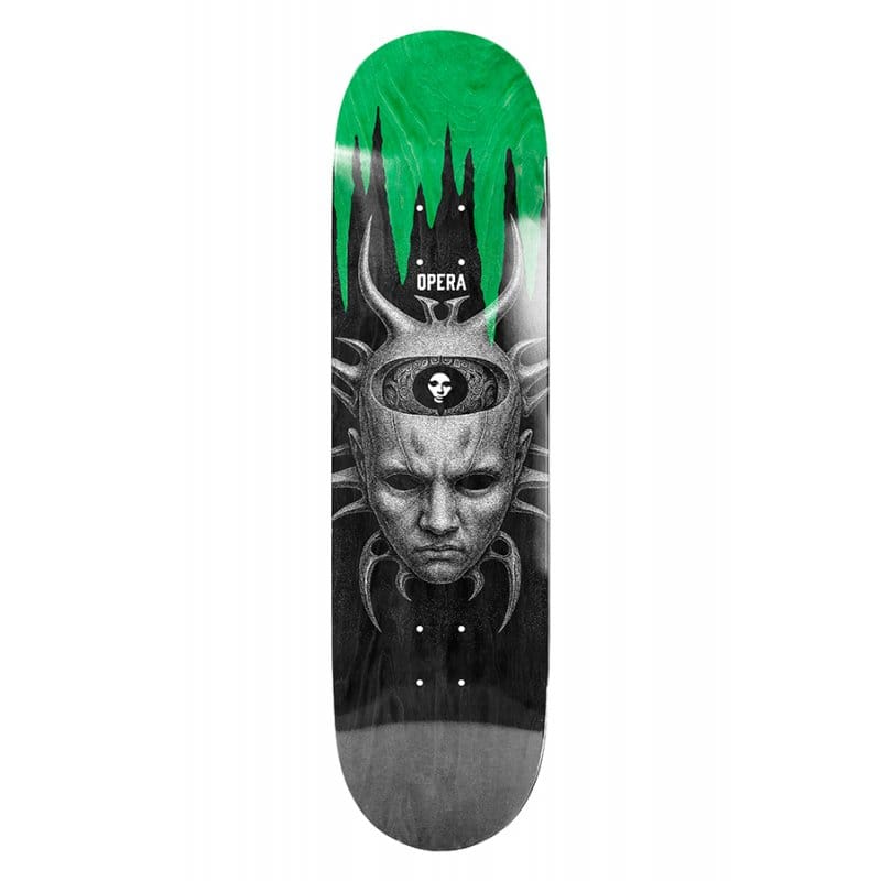 OPERA – Ex7 Team Wood Spider Black/Green Tavola Skateboard Deck 8.25"