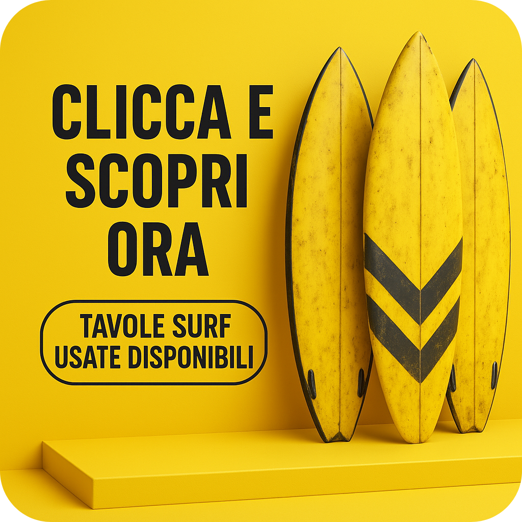 Tavole da surf usate selezionate da Radical Shop Milano