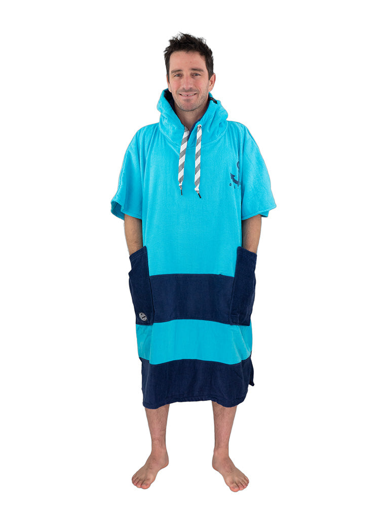 ALL IN - Poncho Turquoise Navy