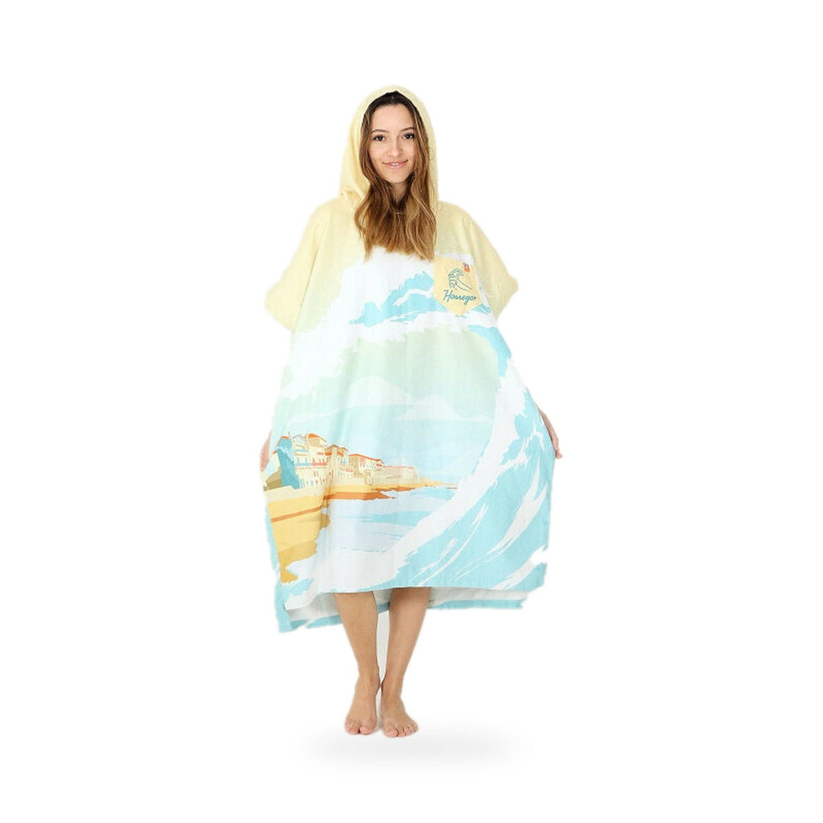 AFTER - Poncho Destination Hossegor – poncho scontornato su fondo bianco