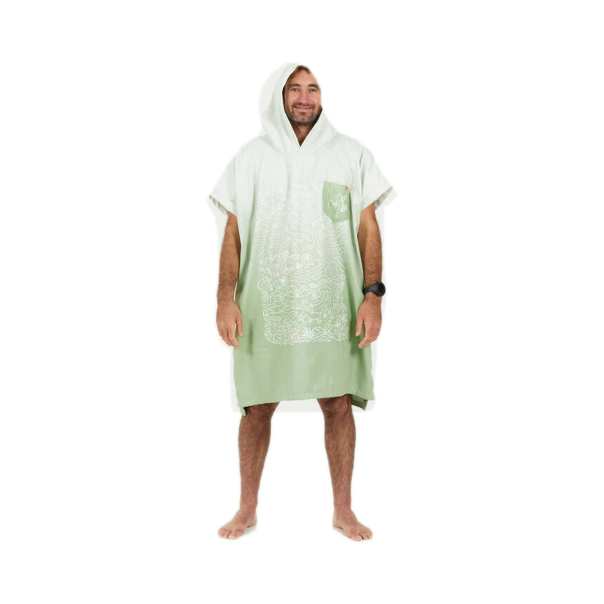 AFTER - Poncho Mind Set Pura Vida – poncho scontornato su fondo bianco