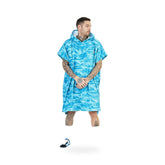 AFTER - Poncho Ocean Blue – poncho scontornato su fondo bianco