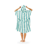 AFTER - Poncho Stripes Green – poncho scontornato su fondo bianco
