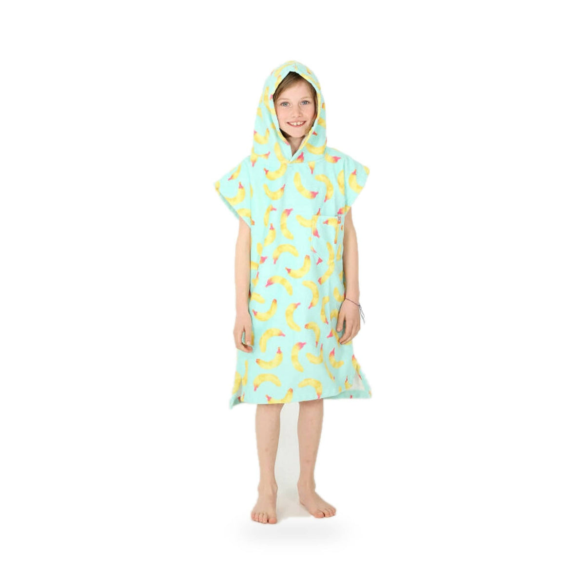 AFTER - Poncho Toddler Banana Stain – poncho scontornato su fondo bianco
