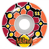 BLIND – Round Space V2 Red/Orange 51 mm 99A Ruote Skateboard