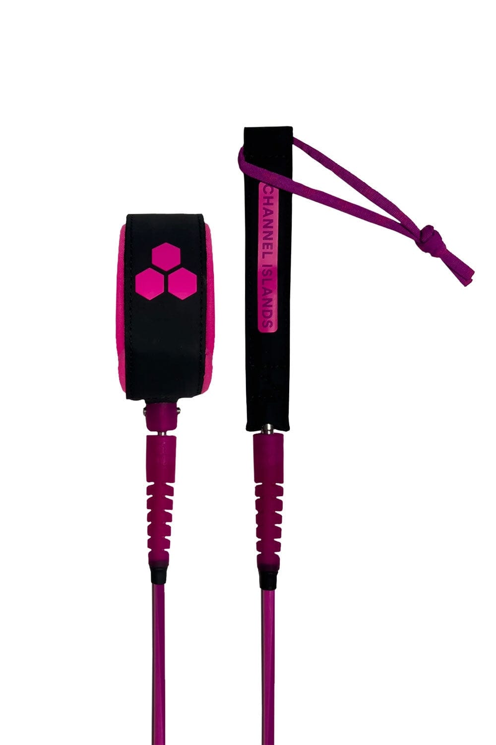 CHANNEL ISLANDS - Round Everyday Leash Surf - Electric Fuchsia 6' x 1/4