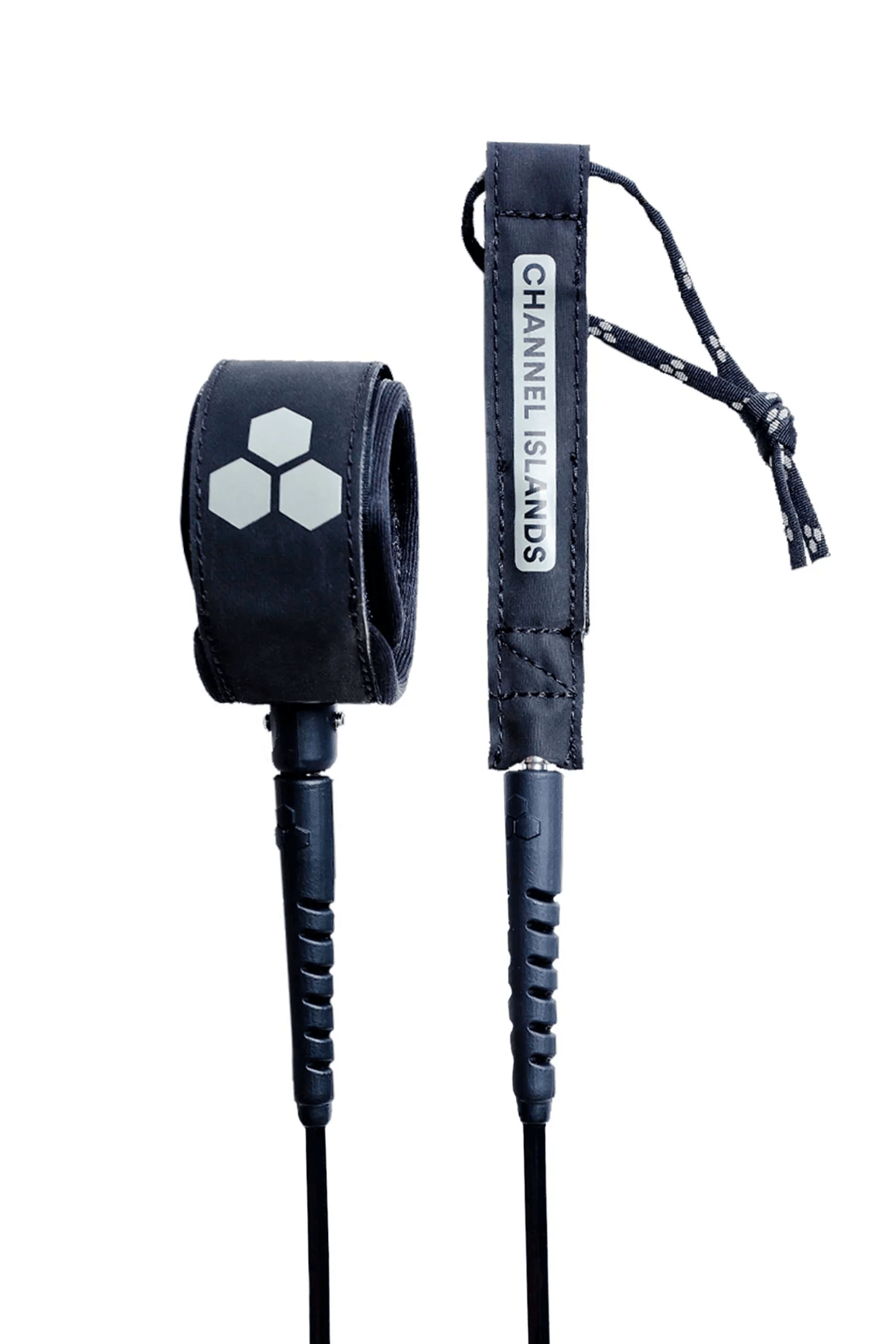 CHANNEL ISLANDS - Round Longboard Leash Surf - Ankle Black 9' x 1/4