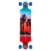 D STREET - Drop Down Hawaiian Longboard Completo - Blue/Red 39.5" x 9.5"