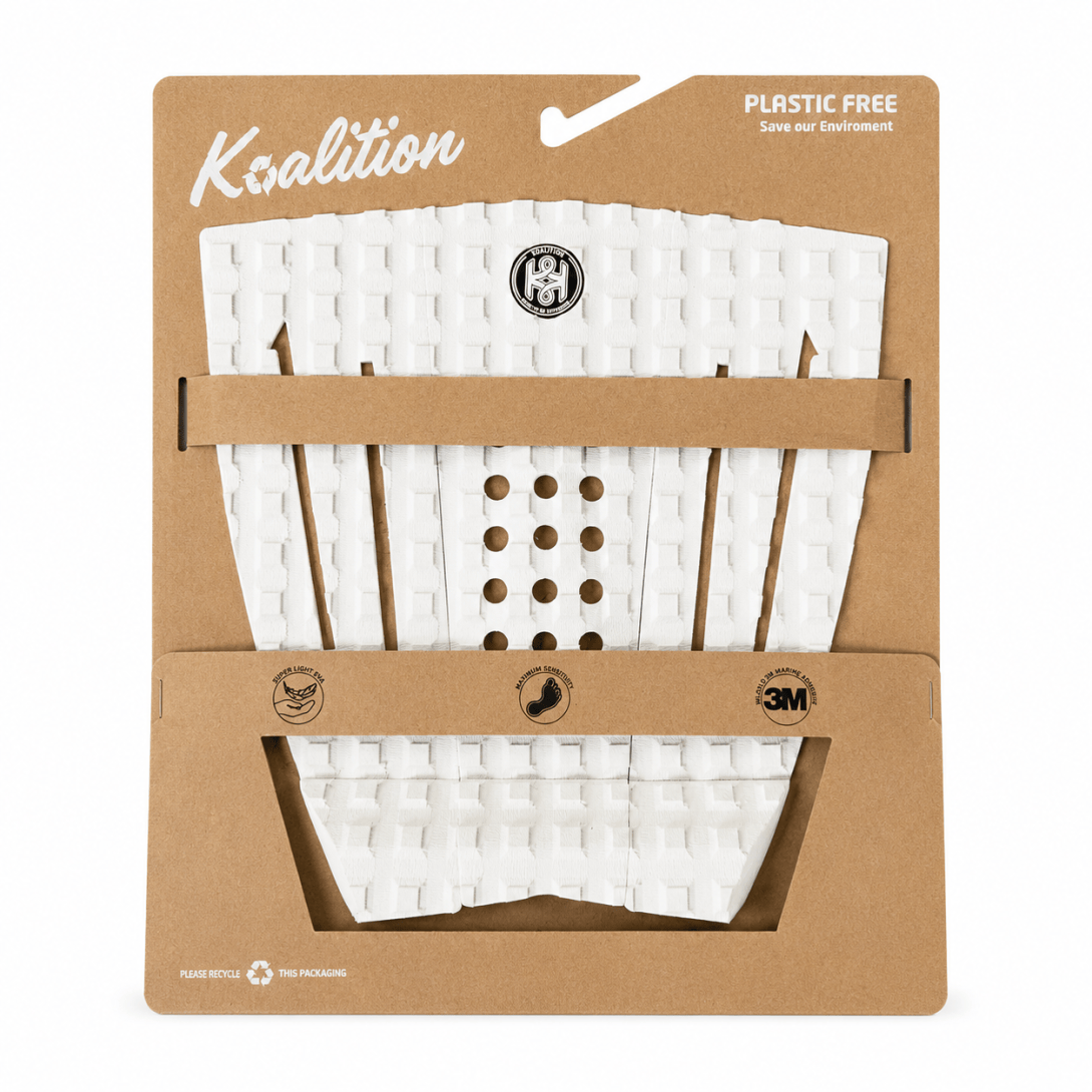 KOALITION - Pad surf Randy Beige, 3 Pezzi, vista superiore su sfondo bianco