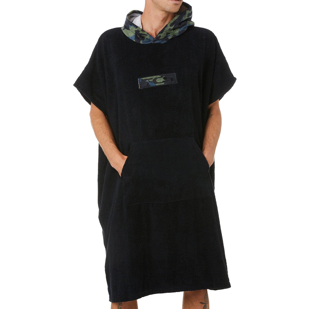 FCS - Poncho Towel In Black Army Camo