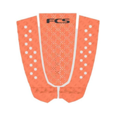 FCS T-3 Eco Eclipse pad surf arancione a tre pezzi su sfondo bianco