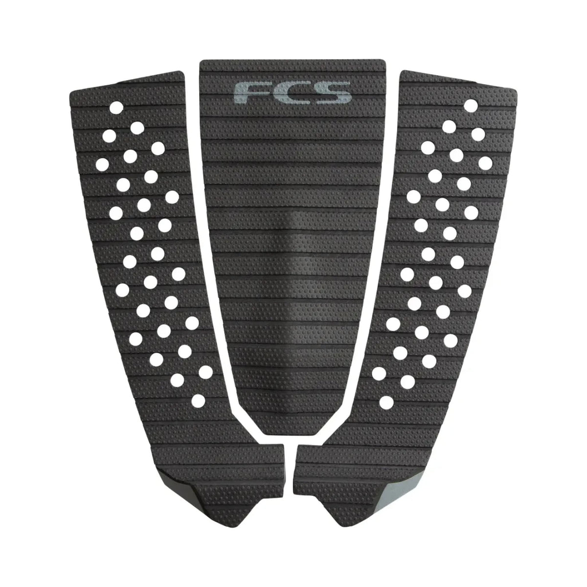 FCS - Pad surf Toledo Tread-Lite Black/Charcoal, vista superiore su sfondo bianco