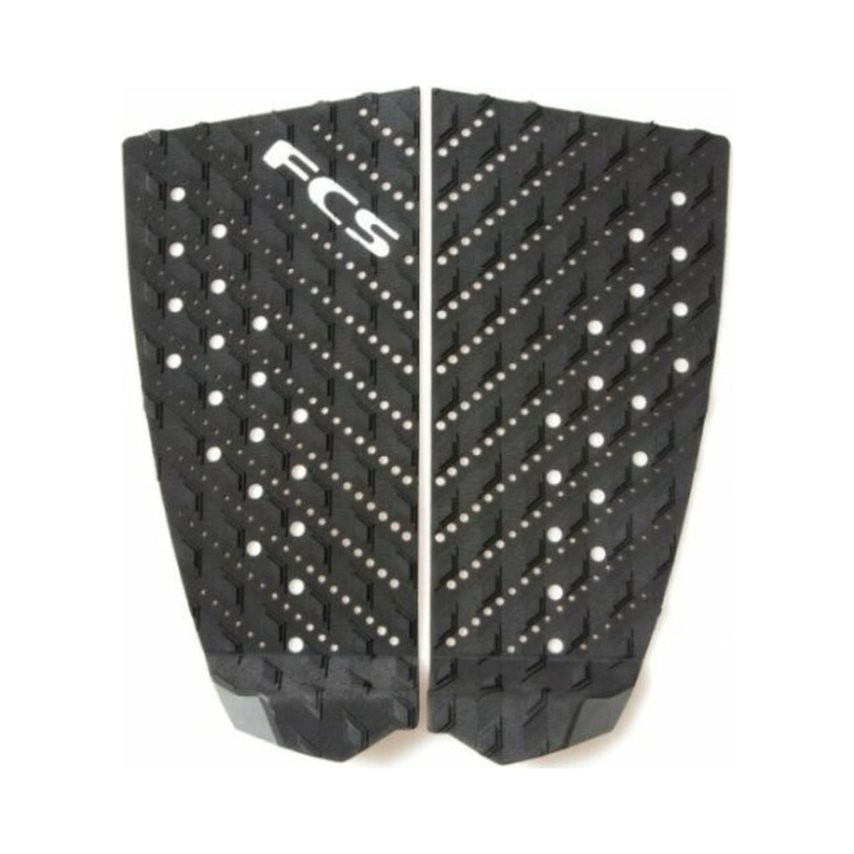 FCS - Pad surf T-2 Eco Black/Charcoal, vista superiore su sfondo bianco