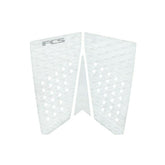 FCS - Pad surf T-3 Fish Eco White/Cool Grey, vista superiore su sfondo bianco