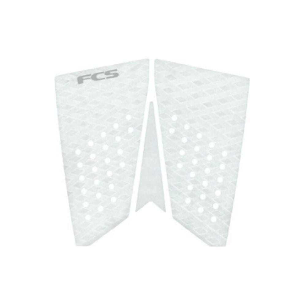 FCS - Pad surf T-3 Fish Eco White/Cool Grey, vista superiore su sfondo bianco