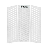 FCS - Pad surf T-3 Mid Eco White/Cool Grey, vista superiore su sfondo bianco