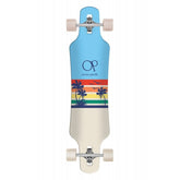 Ocean Pacific Sunset Drop Through Blue/Off White longboard completo 39 x 9.5 pollici