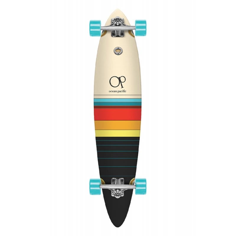 Ocean Pacific Dawn Pintail Off White/Black longboard completo 40 x 8.75 pollici