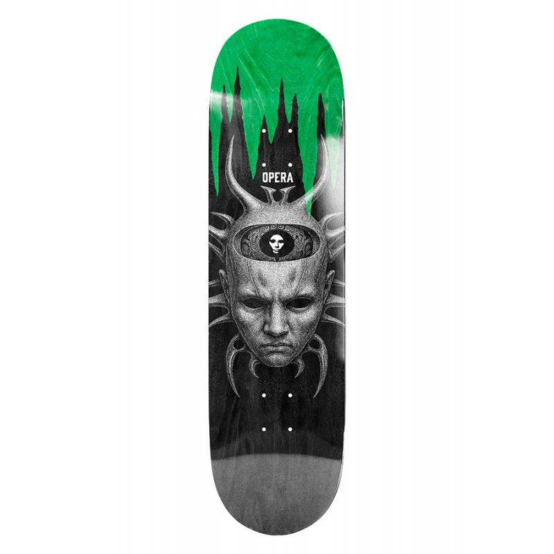 OPERA – Ex7 Team Wood Spider Black/Green Tavola Skateboard Deck 8.25"