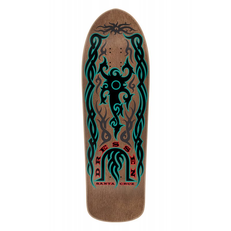 SANTA CRUZ – Reissue Dressen Tribal Reissue Tavola Skateboard Deck 9.9"