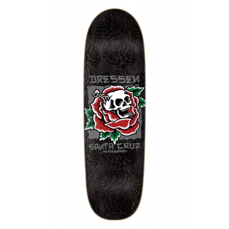 SANTA CRUZ – Pro Dressen Skull Rose Pro Shaped Tavola Skateboard Deck 9.25"