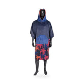 MADNESS - Poncho Marsupio Navy Palm 95×115 – poncho scontornato su fondo bianco