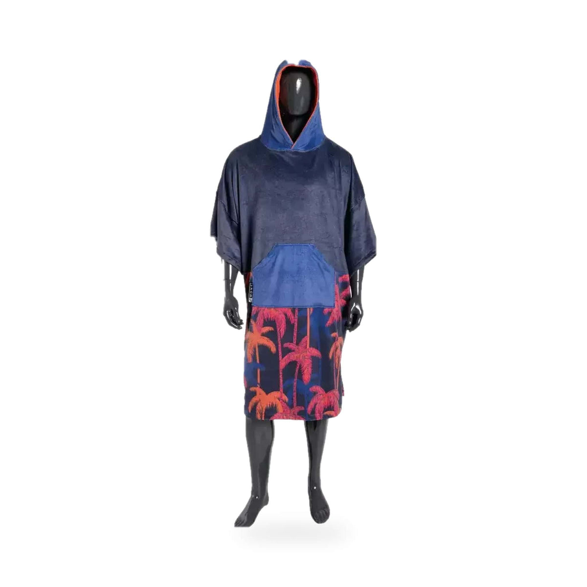 MADNESS - Poncho Marsupio Navy Palm 95×115 – poncho scontornato su fondo bianco