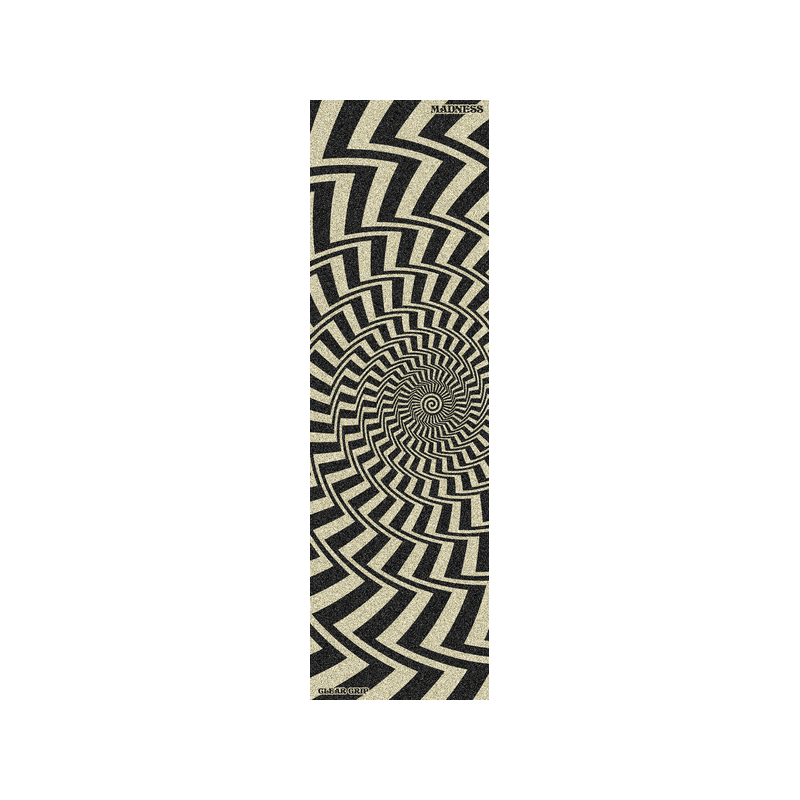 MOBGRIP - Acid Swirl Clear Black 10" skateboard griptape