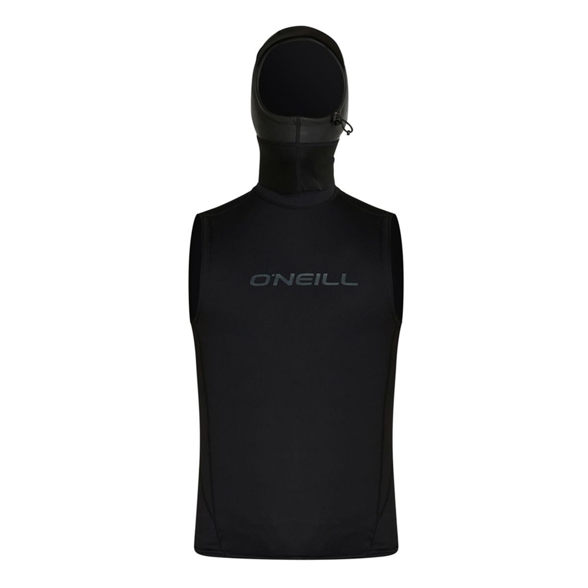 O'Neill Thermo-X gilet termico surf con cappuccio Black 5023 - vista frontale