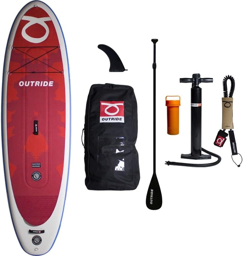 OUTRIDE - Air Hurricane SUP Gonfiabile 10' Doppia Camera d'Aria (Red) 100l