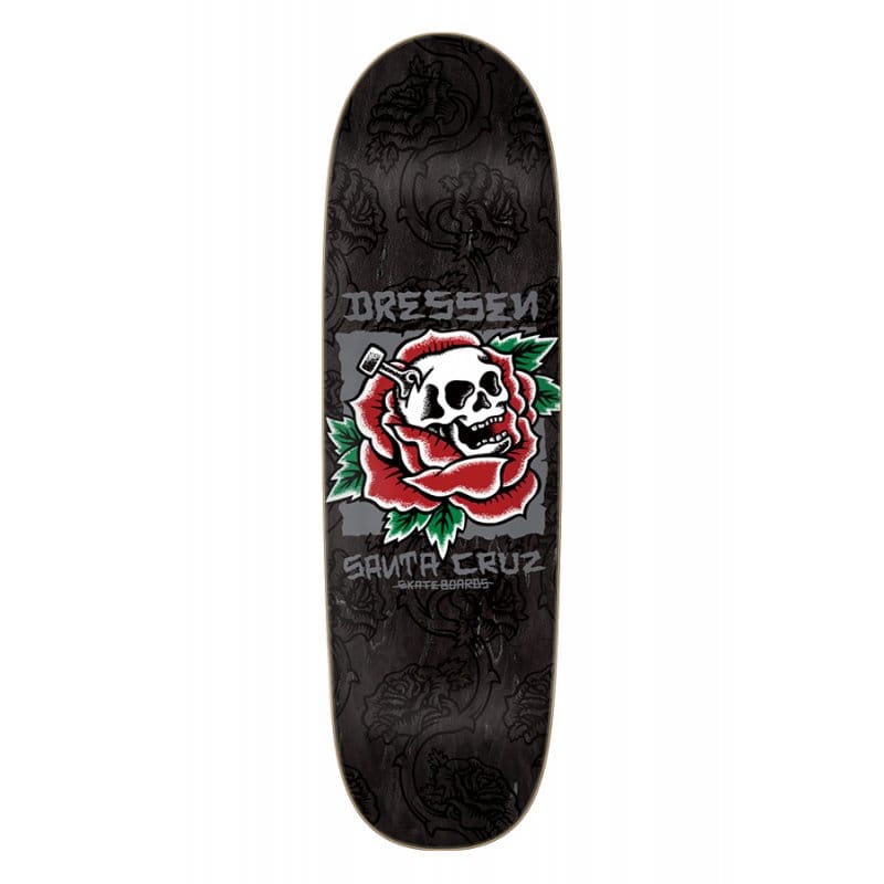 SANTA CRUZ – Pro Dressen Skull Rose Pro Shaped Tavola Skateboard Deck 9.25"