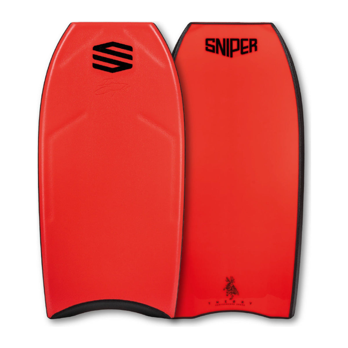 Bodyboard Sniper Theory PP Iain Pro 41, deck rosso e slick rosso
