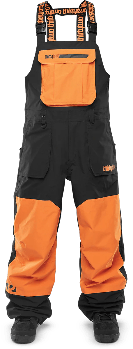 THIRTYTWO – Basement Bib Pants Black/Orange