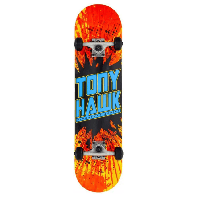TONY HAWK - SS 180 Shatter Logo Skate Completo - Orange/Blue 7.75"
