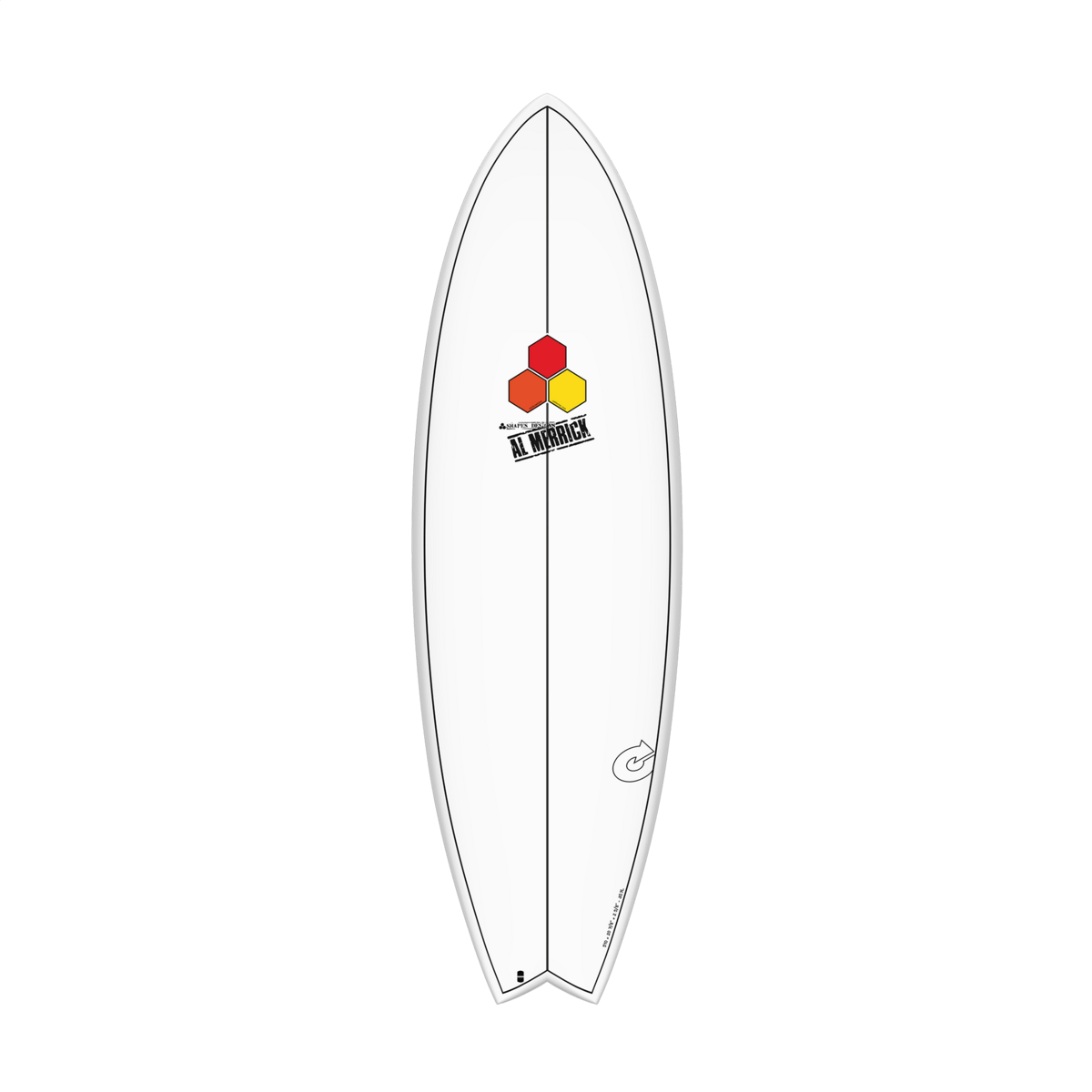 Torq Podmod 6'2" X-lite 3.0 White Pinline 40.5lt