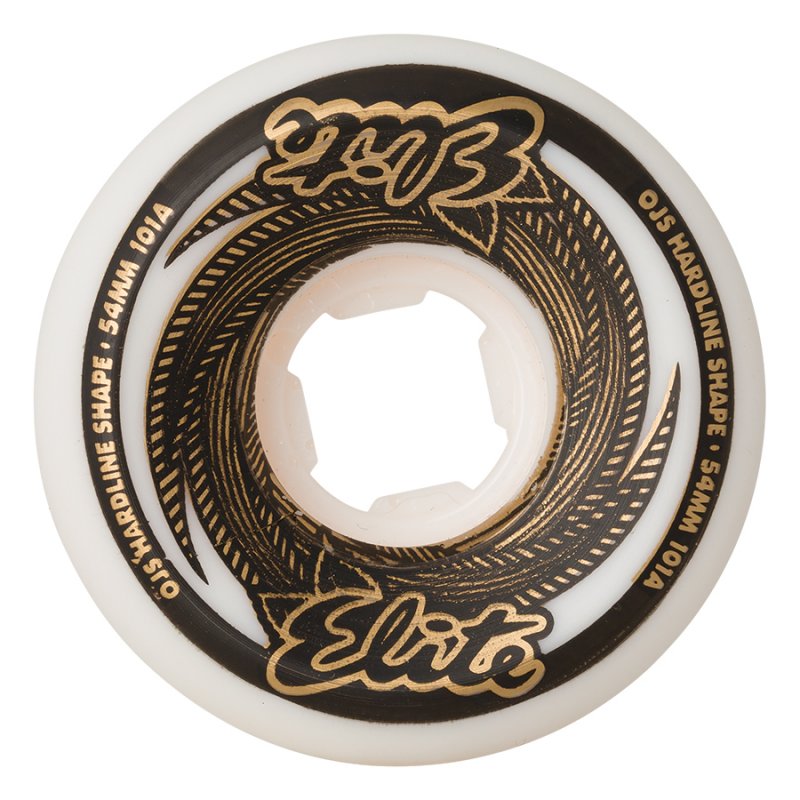 Ruote Skateboard Oj Wheels 54mm Elite White Gold Hardline 101A