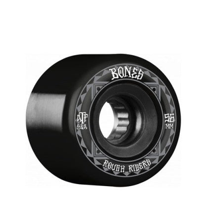 Bones Wheels Atf Rough Rider Skateboard Wheels Runners 56mm 80A 4Pk Black