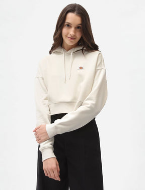 Dickies Felpa Donna Cropped Con Cappuccio Oakport Ecru