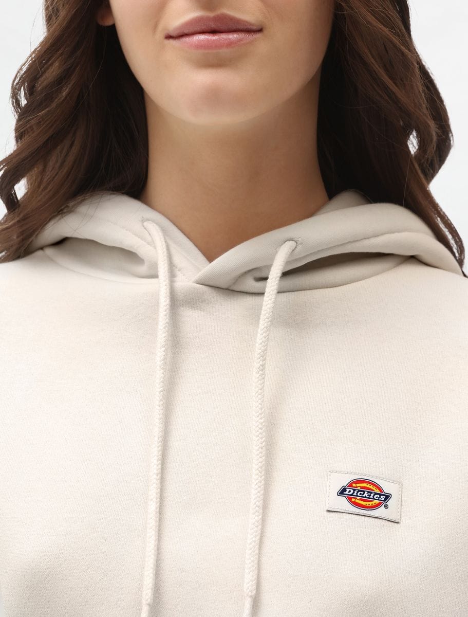 Dickies Felpa Donna Cropped Con Cappuccio Oakport Ecru