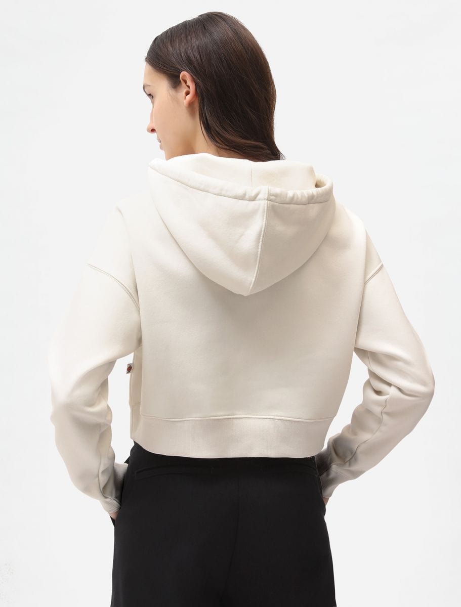 Dickies Felpa Donna Cropped Con Cappuccio Oakport Ecru