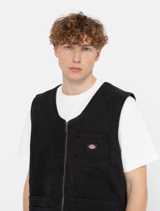 Gilet Dickies Duck Canvas Short In Tela Di Cotone Nero