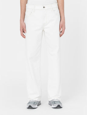 DICKIES - Skateboarding Wingville Loose Denim Pant Uomo - Ecru