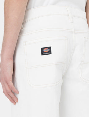 DICKIES - Skateboarding Wingville Loose Denim Pant Uomo - Ecru
