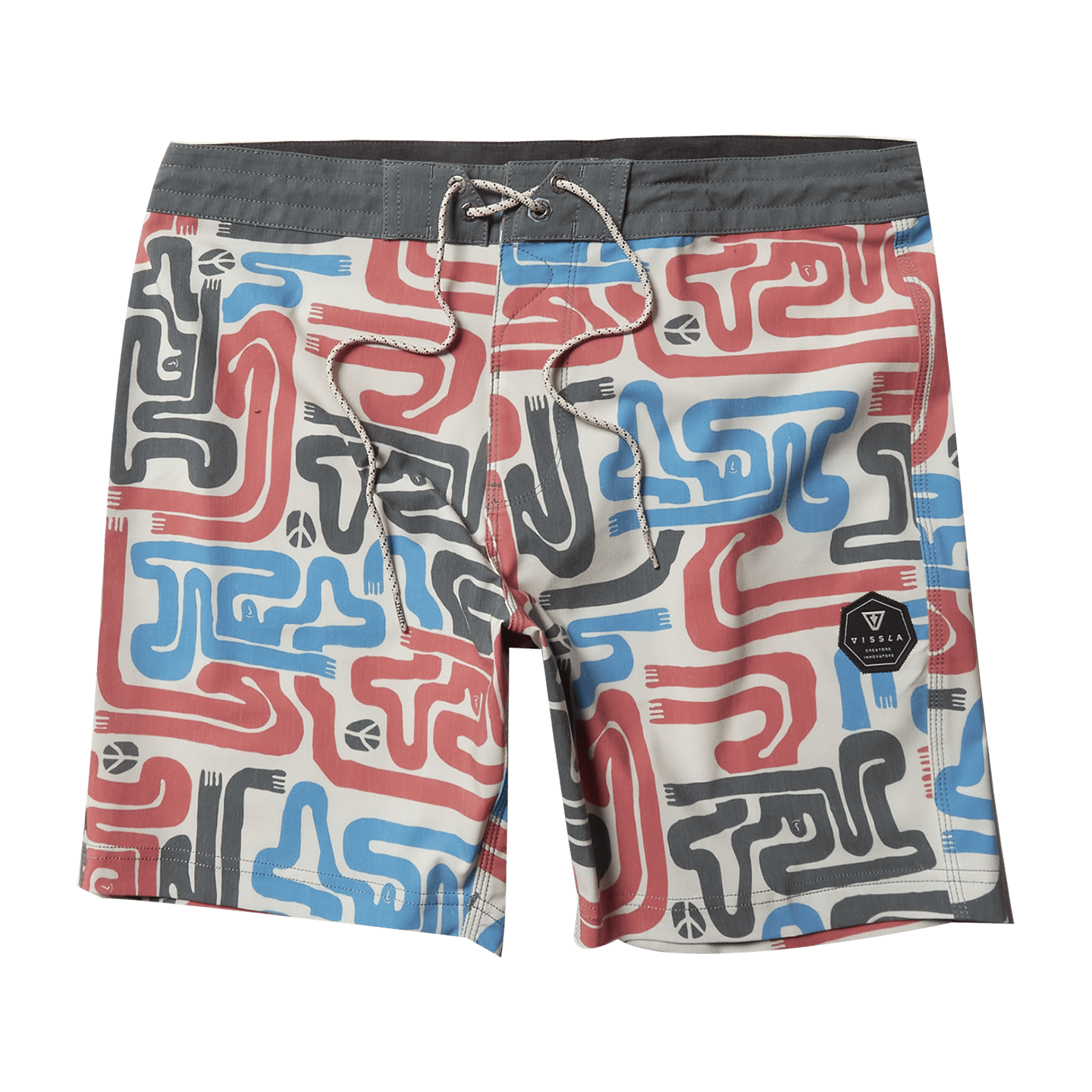 VISSLA - More Mate Less Hate 17.5" Boardshort Bone